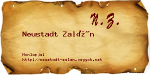 Neustadt Zalán névjegykártya